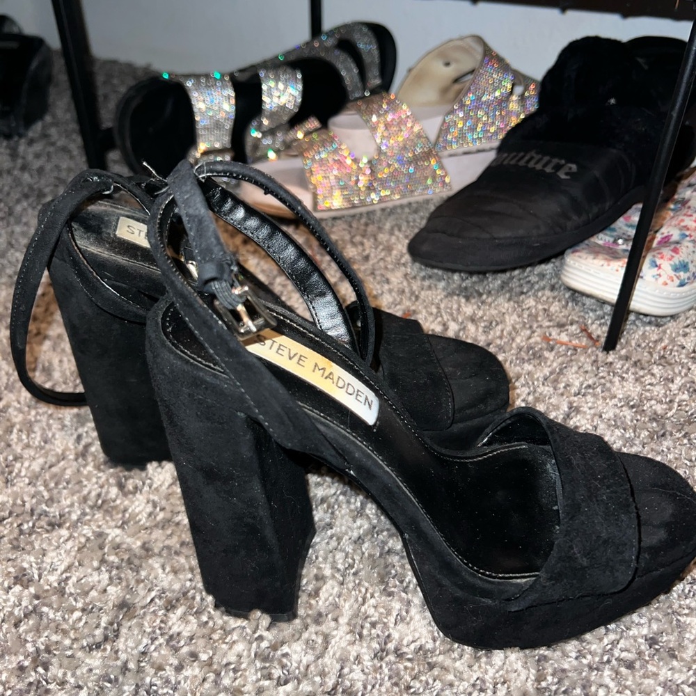 Steve Madden Black Women's Platform Heels